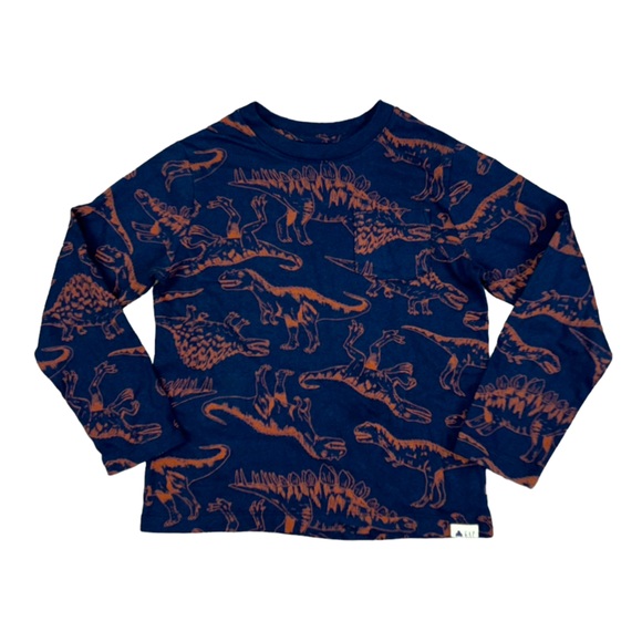 GAP Like New Dinosaur Long Sleeve Shirt Size 5 Navy Blue - Picture 1 of 10